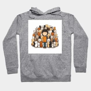 A Boy Surrounded by Playful Dogs 2 Hoodie